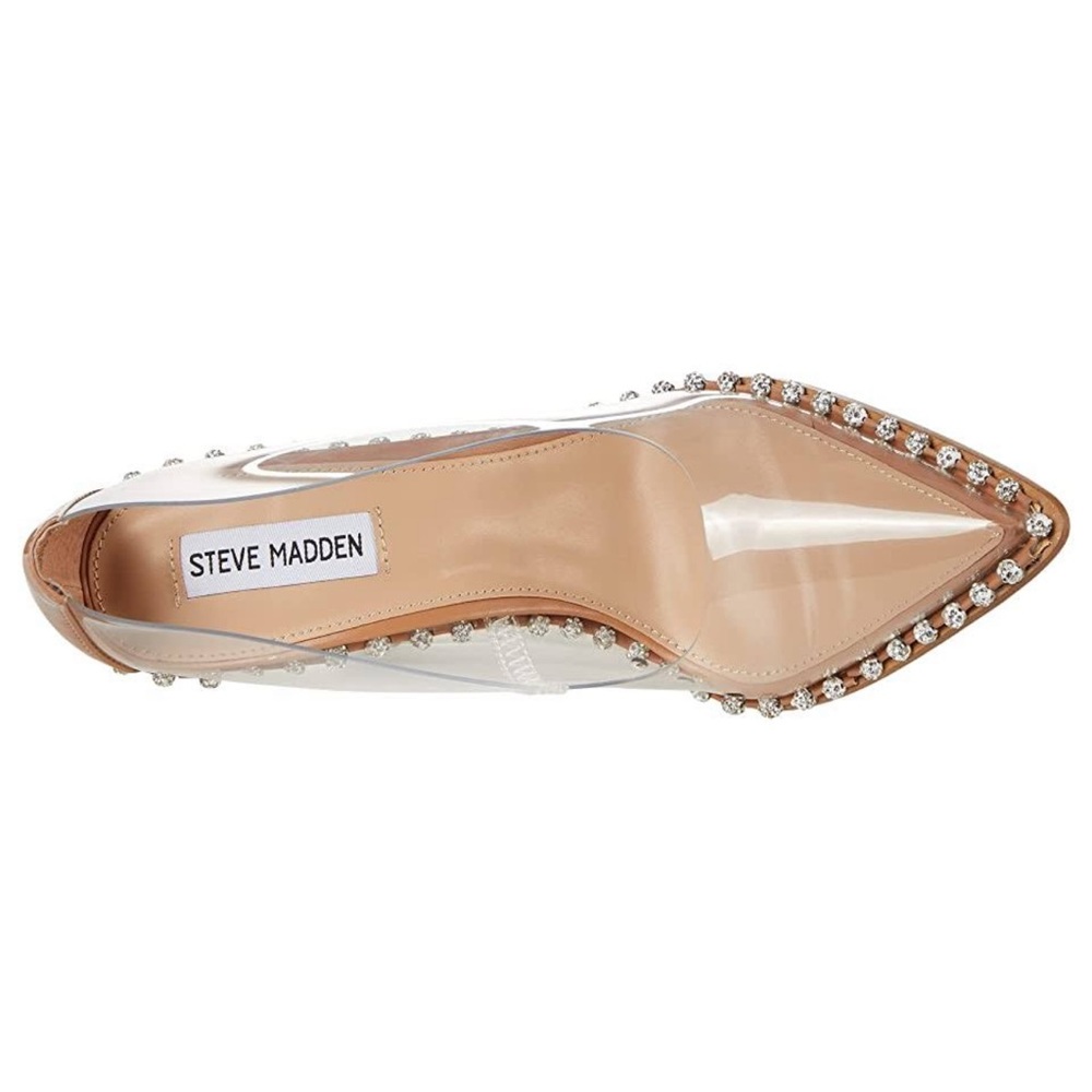 Steve Madden Clear Vyper Pumps - Size 9 - Silver